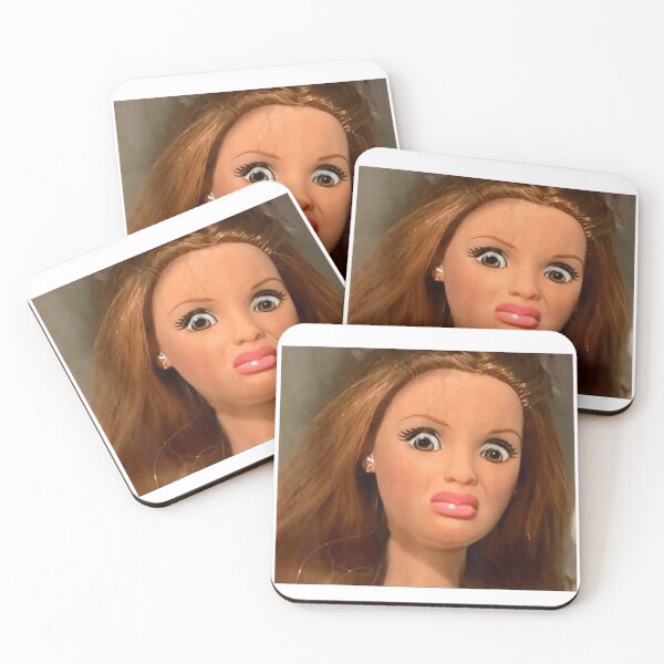 Item preview, Uncanny Doll Staring Expression Creepy Surreal Horror Portrait designed and sold by LeonellDavy.