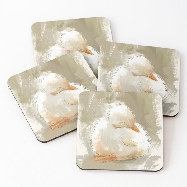 Item preview, Sleeping Baby Chick Watercolor Nursery Art designed and sold by WabiSabiSjak.