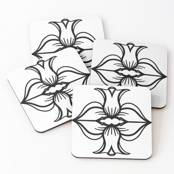 Item preview, Bold Petal Cross — Monochrome Line Art designed and sold by AmaiDream.