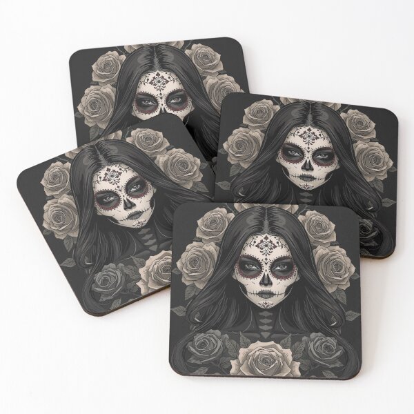 Item preview, La Catrina Portrait designed and sold by WhereHopeBlooms.