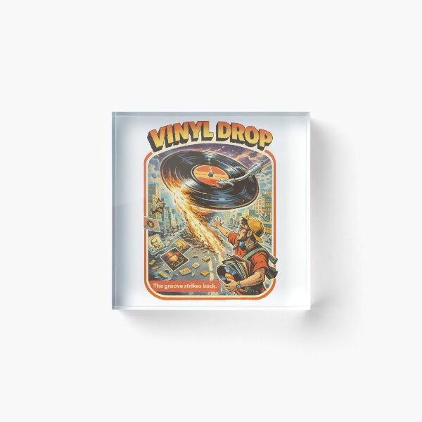 Item preview, Vinyl Drop – The Groove Strikes Back (Retro Record Collector Art) designed and sold by BeetleDots.