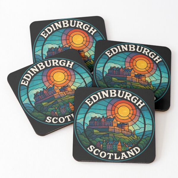 Item preview, Edinburgh Scotland Stained Glass Art Travel designed and sold by TomFrontierArt.