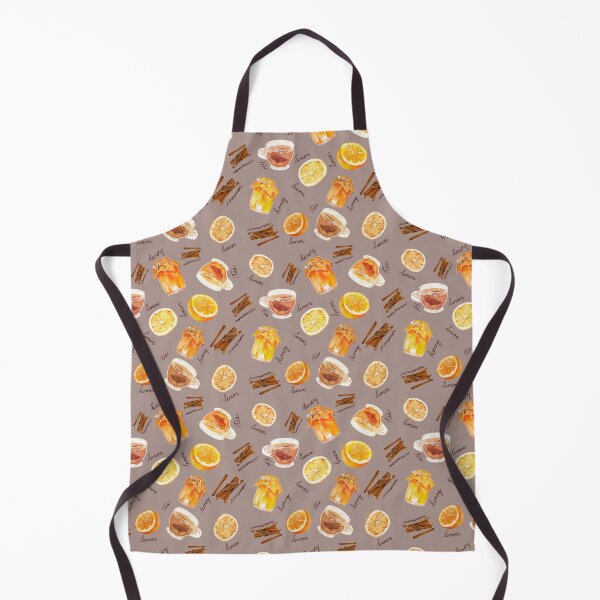 Item preview,  Cozy Tea Time Watercolor Pattern with Hand Lettering - Brown designed and sold by Stella Maris Designs.