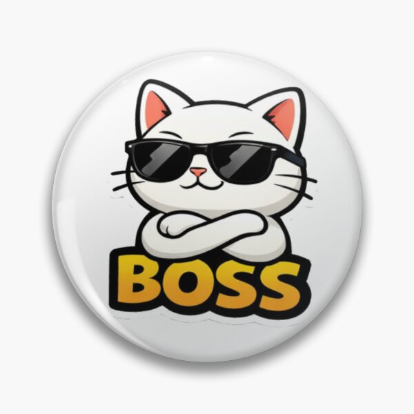 Item preview, Boss Cat Sticker – Cool Cat with Sunglasses Funny Cartoon Design designed and sold by Next Level Prints.