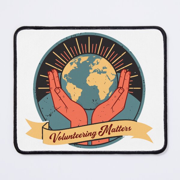 Item preview, Volunteering Matters – Vintage Globe Badge Design for Community Service designed and sold by VividOrganica.
