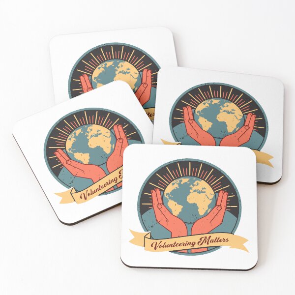 Item preview, Volunteering Matters – Vintage Globe Badge Design for Community Service designed and sold by VividOrganica.