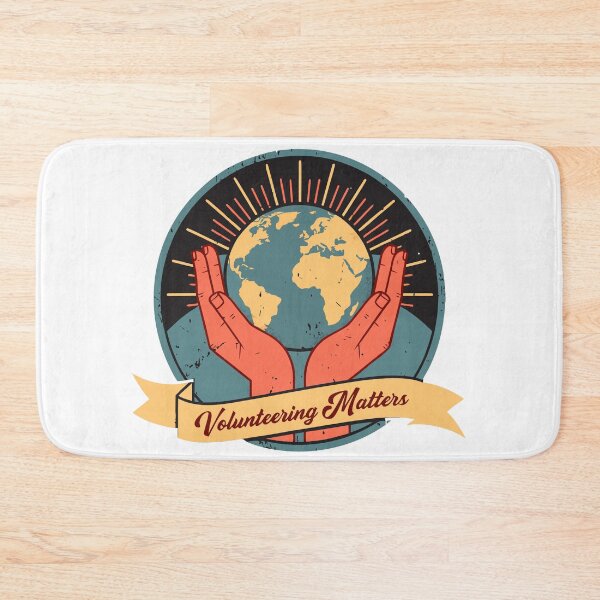 Item preview, Volunteering Matters – Vintage Globe Badge Design for Community Service designed and sold by VividOrganica.