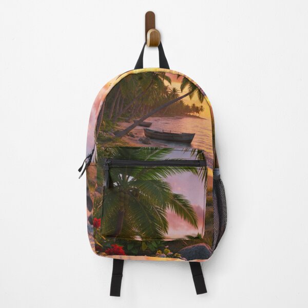 Item preview, Tropical Golden Hour – Serene Sunset Beach Paradise designed and sold by Fateh-Kro ⭐⭐⭐⭐⭐.