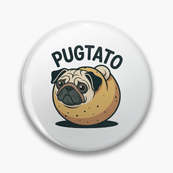 Item preview, Pugtato Funny Pug Potato Cartoon designed and sold by MonkiFlipp.
