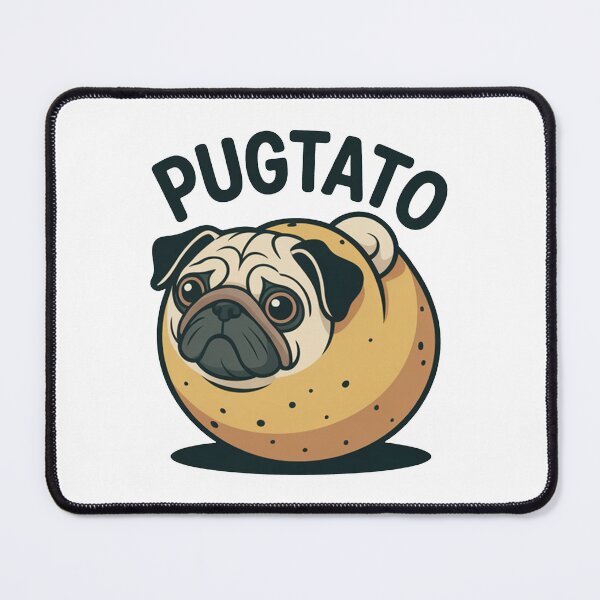 Item preview, Pugtato Funny Pug Potato Cartoon designed and sold by MonkiFlipp.