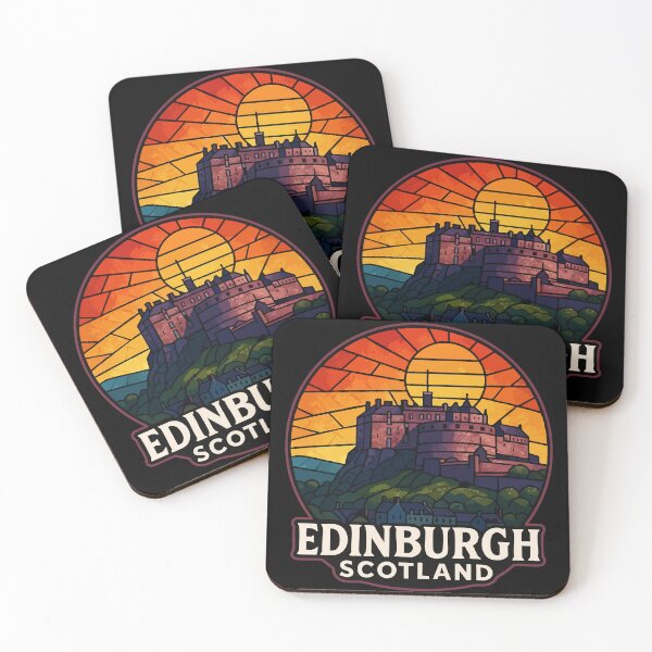 Item preview, Edinburgh Castle Scotland Stained Glass Travel designed and sold by TomFrontierArt.