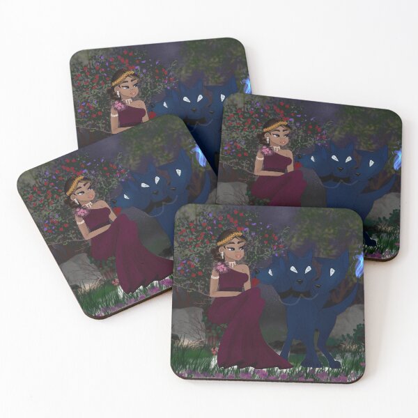 Aperçu de l'œuvre La fille et son chien créée et vendue par calyfox’s RedBubble Shop.