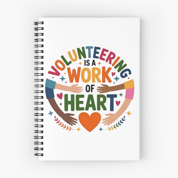 Item preview, Volunteering is a Work of Heart – Colorful Whimsical Community Design designed and sold by VividOrganica.
