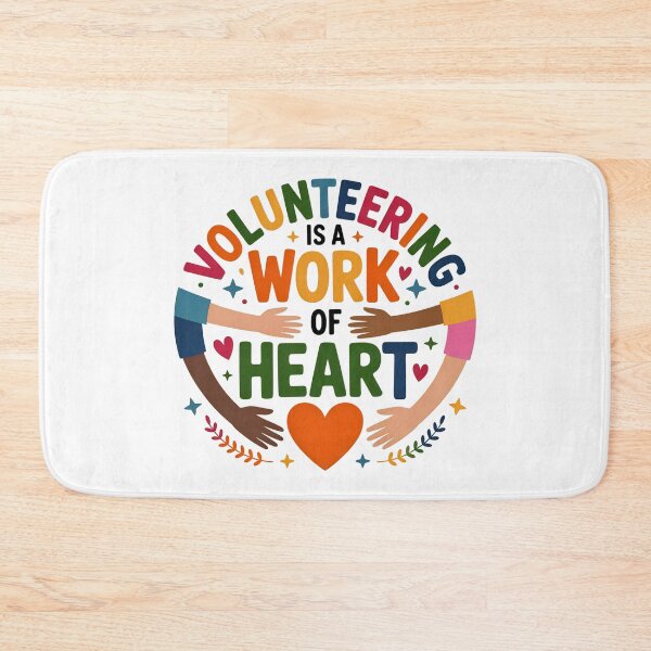 Item preview, Volunteering is a Work of Heart – Colorful Whimsical Community Design designed and sold by VividOrganica.