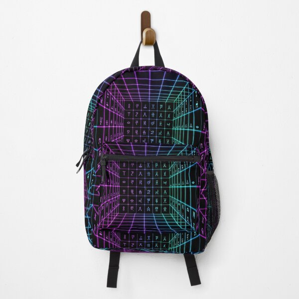 Item preview, Hieroglyph Neon Grid designed and sold by AnadAA.