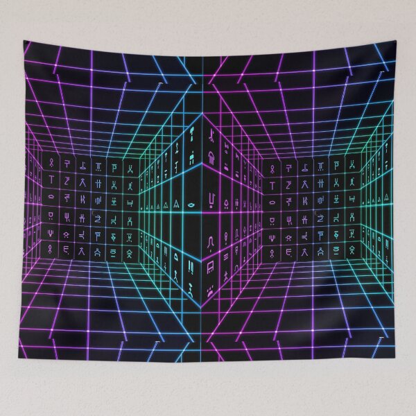 Item preview, Cuadrícula de neón jeroglífica designed and sold by AnadAA.