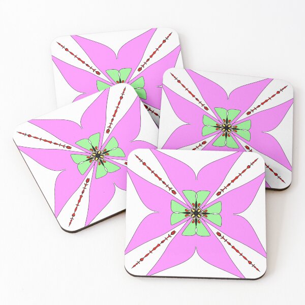 Item preview, Pink Petal Star – Abstract Floral Mandala designed and sold by AmaiDream.