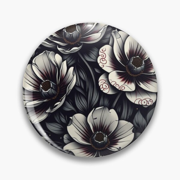 Item preview, Dark Floral Ink Drip designed and sold by WhereHopeBlooms.