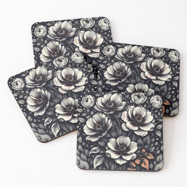 Item preview, Dark Floral Ink Drip designed and sold by WhereHopeBlooms.