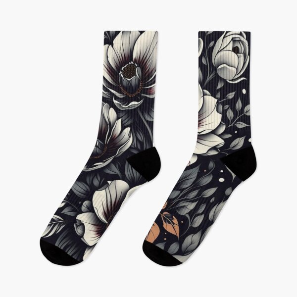 Item preview, Dark Floral Ink Drip designed and sold by WhereHopeBlooms.