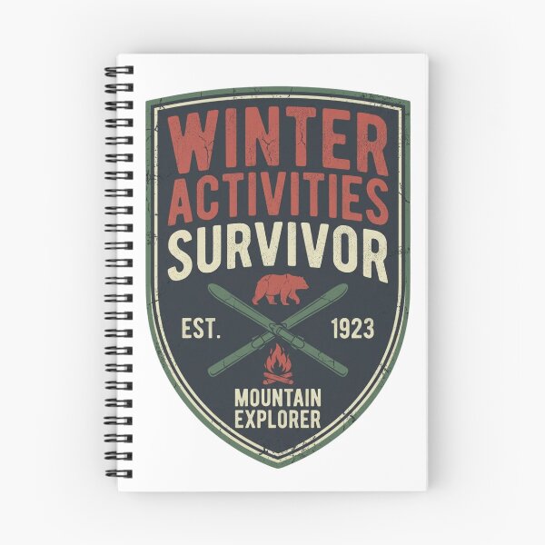 Item preview, Winter Activities Survivor Mountain Explorer Vintage Outdoor Badge designed and sold by anass002.
