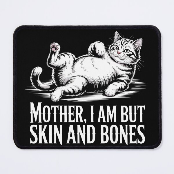 Item preview, Mother, I Am But Skin and Bones Funny Cat Mom Cat Lover designed and sold by BLZART.