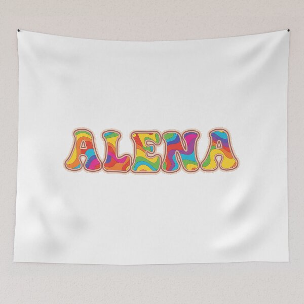 Item preview, ❤️ Alena Personalized Name Wavy Retro Shirt, Coffee Mug, Sticker Gift designed and sold by HelixPedia.