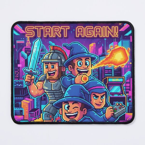 Item preview, Game Over, Start Again – Retro Pixel Gamer Squad designed and sold by iwzzuel.