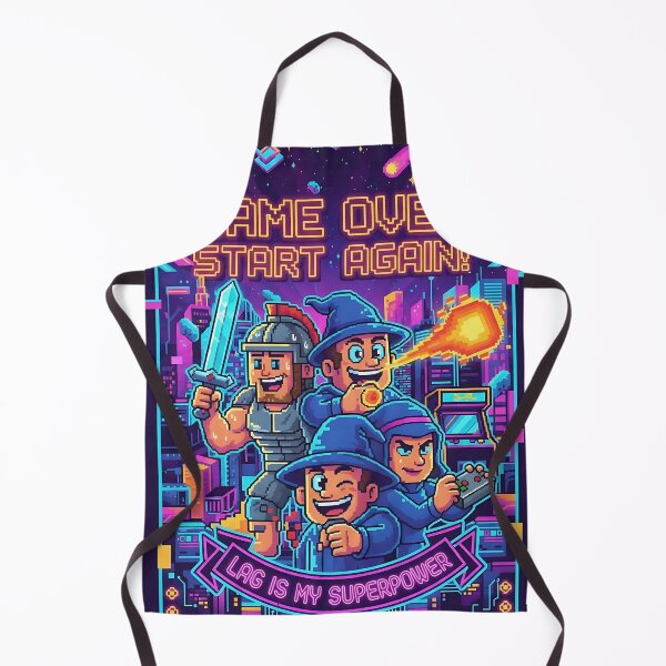 Item preview, Game Over, Start Again – Retro Pixel Gamer Squad designed and sold by iwzzuel.