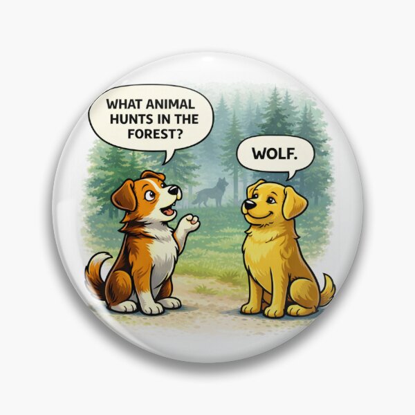 Item preview, What Animal Hunts in the Forest Wolf Funny Dog Design designed and sold by TroyTheTerrific.