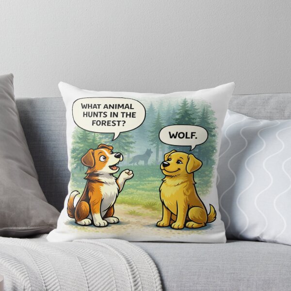 Item preview, What Animal Hunts in the Forest Wolf Funny Dog Design designed and sold by TroyTheTerrific.