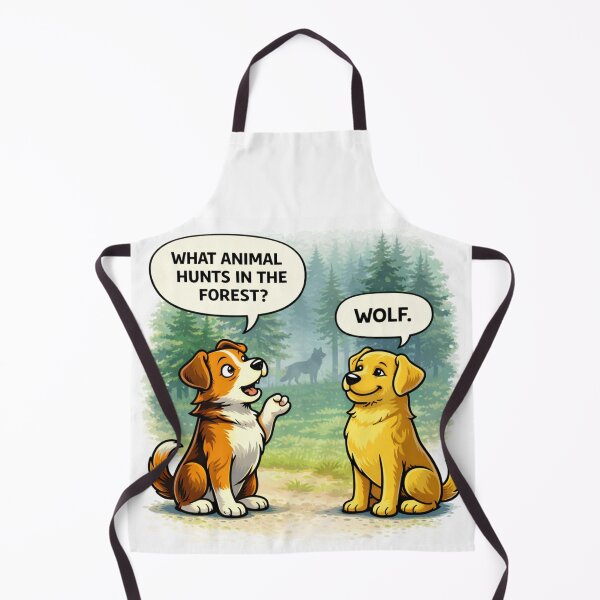 Item preview, What Animal Hunts in the Forest Wolf Funny Dog Design designed and sold by TroyTheTerrific.