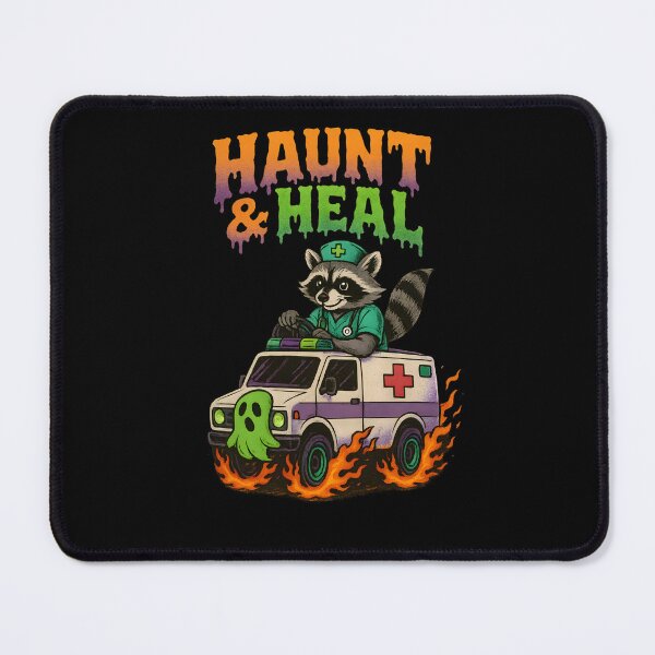 Item preview, Haunt & Heal Raccoon Nurse – Halloween Ambulance Driver Design designed and sold by ClinicalHubs.