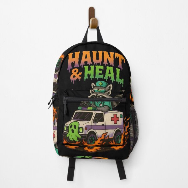 Item preview, Haunt & Heal Raccoon Nurse – Halloween Ambulance Driver Design designed and sold by ClinicalHubs.