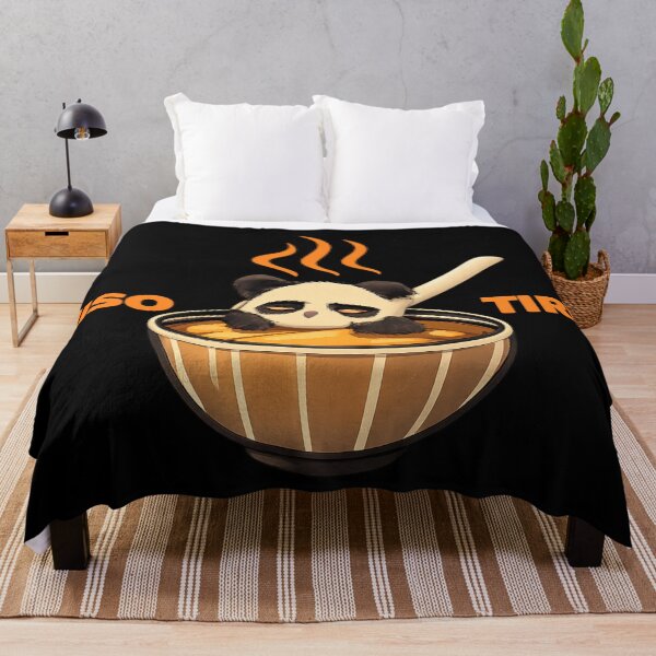 Item preview, miso tired miso sleepy soup sleepy soup tired funny panda in a bowl of miso soup or ramen designed and sold by zuzzelek44.