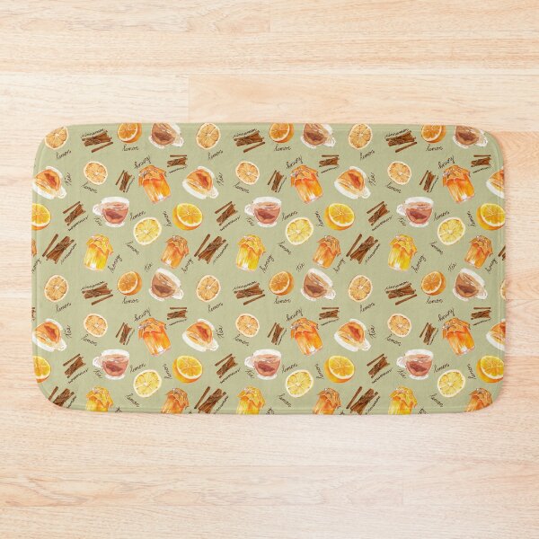 Item preview,   Cozy Tea Time Watercolor Pattern with Handettering - Yellow-green designed and sold by Stella Maris Designs.