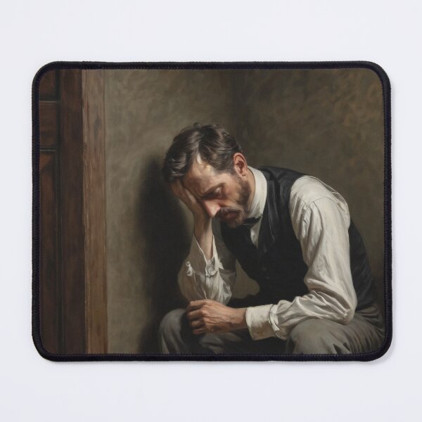 Item preview, Depression and Existential Crisis Oil Painting | Dark Philosophy Art designed and sold by Visualynx.