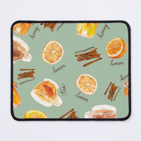 Item preview, Cozy Tea Time Watercolor Pattern with Handettering - Teal designed and sold by Stella Maris Designs.