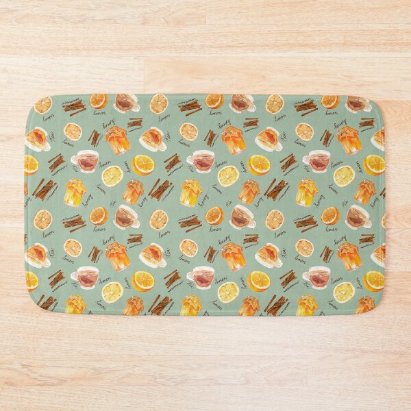 Item preview, Cozy Tea Time Watercolor Pattern with Handettering - Teal designed and sold by Stella Maris Designs.