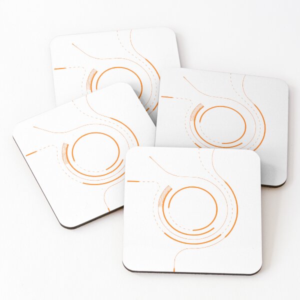 Item preview, Abstract Time Flow Clock Art | Minimal Orange Futuristic Circular Design designed and sold by UI Expert.