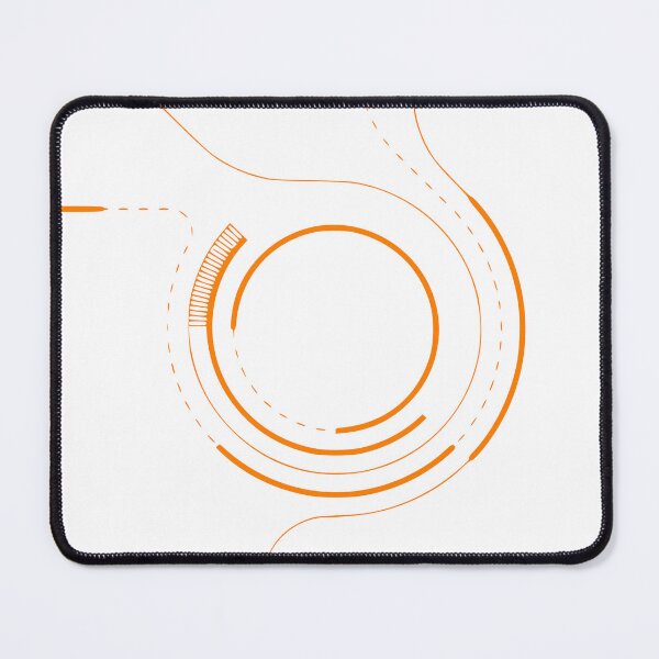 Item preview, Abstract Time Flow Clock Art | Minimal Orange Futuristic Circular Design designed and sold by UI Expert.