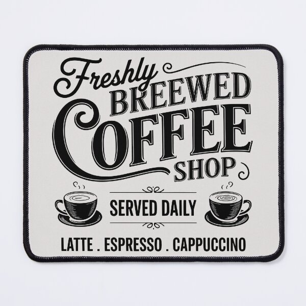 Item preview, Freshly Brewed Coffee Shop Served Daily Vintage designed and sold by Zhaar.