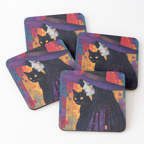 Item preview,  Abstract Witch and Her Cat designed and sold by TheDarkWardrobe.