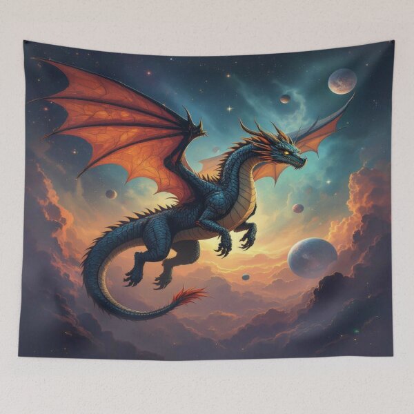 Item preview, Cosmic Dragon Flight – Fantasy meets Outer Space with Nebula Glow and Galactic Energy designed and sold by FotoworldEdel.