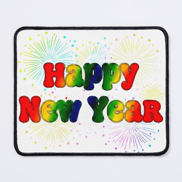 Item preview, Happy NewYear – Bubble Letters & Fireworks Celebration designed and sold by meesub.