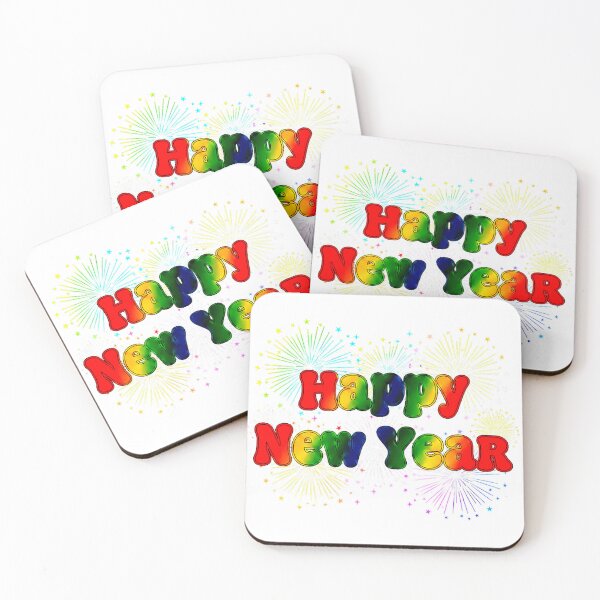 Item preview, Happy NewYear – Bubble Letters & Fireworks Celebration designed and sold by meesub.