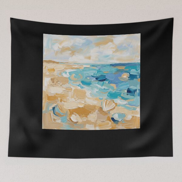 Item preview, Abstract Blue Ocean Beach Waves Seascape designed and sold by clothesy7.