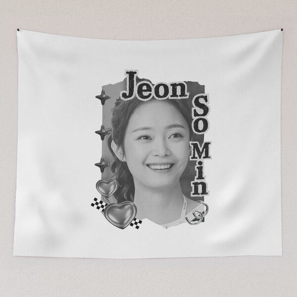 Item preview, Jeon So-min (전소민) Korean actress South Korean celebrity K-drama star Korean film n Black and White Collage Digital Art Portrait designed and sold by AJUNICE STUDIO.