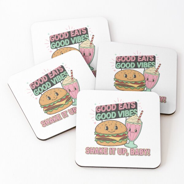 Item preview, Shake It Up Baby: Vintage Retro Diner Burger and Milkshake Art designed and sold by DailyVibesMerch.