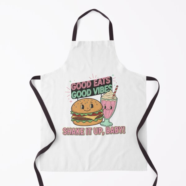 Aperçu de l'œuvre Secoue-toi, bébé : Art vintage rétro de burgers et de milkshakes créée et vendue par DailyVibesMerch.